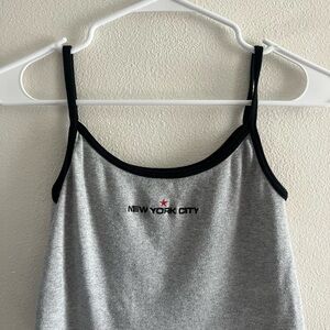 Brandy Melville Gray Camisole with Black Trim